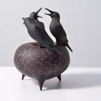 Large William Morris THREE RAVENS Sculpture, 17H - Sold for $32,000 on 10-26-2024 (Lot 75).jpg